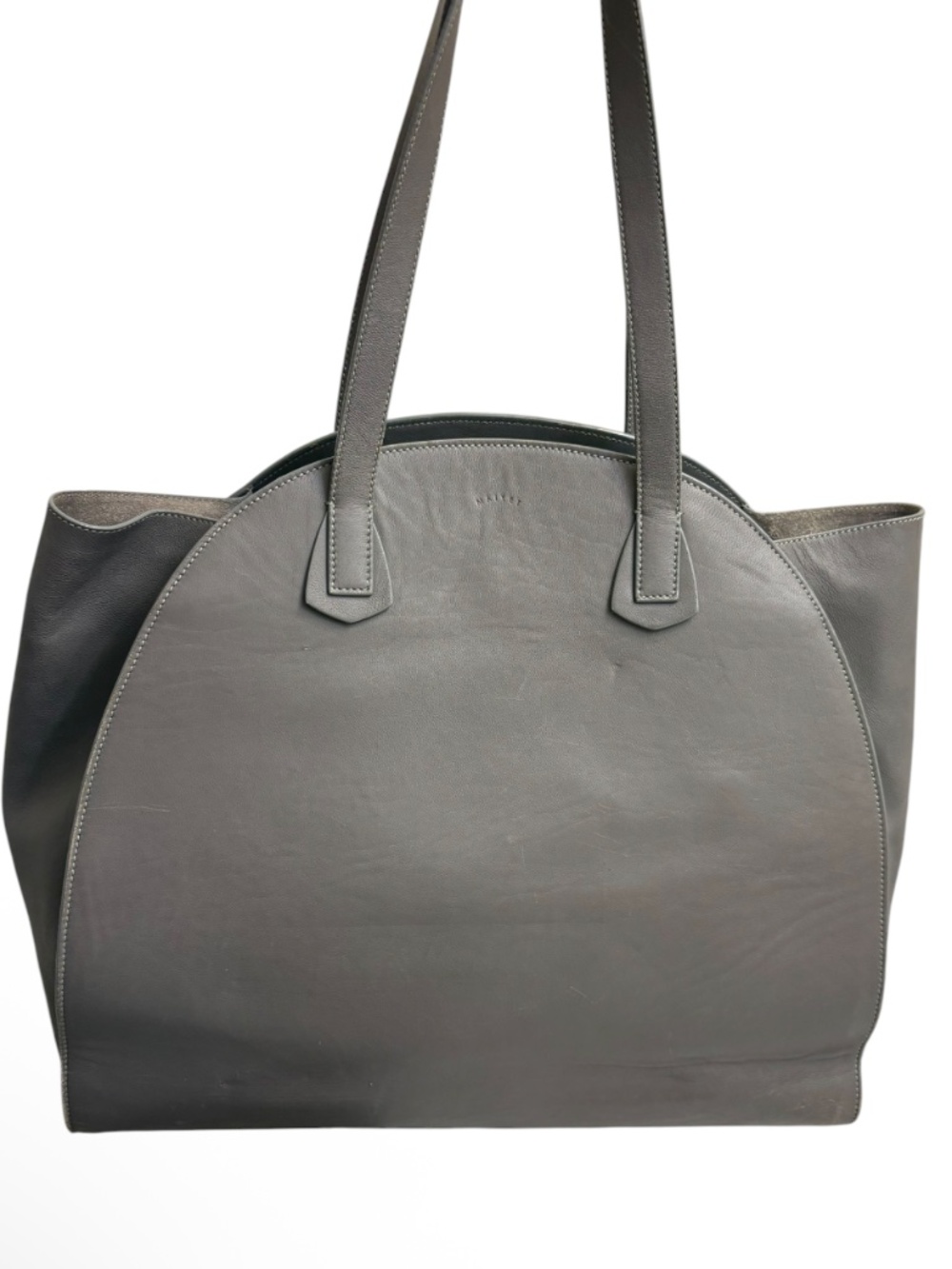 Maiyet gray taupe leather bag